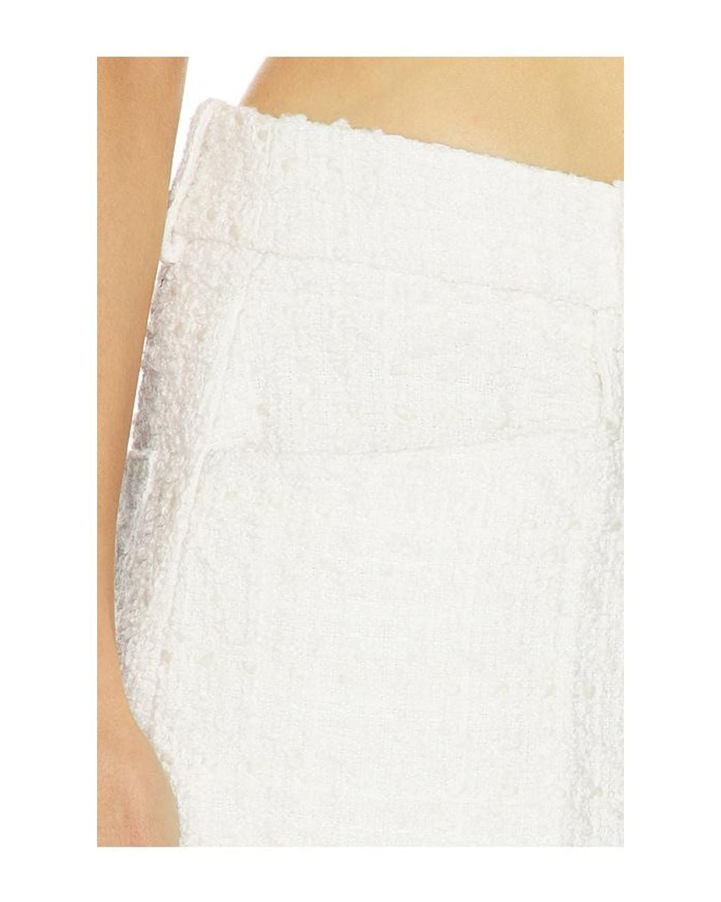 Helsa White Tweed Barrel Pant