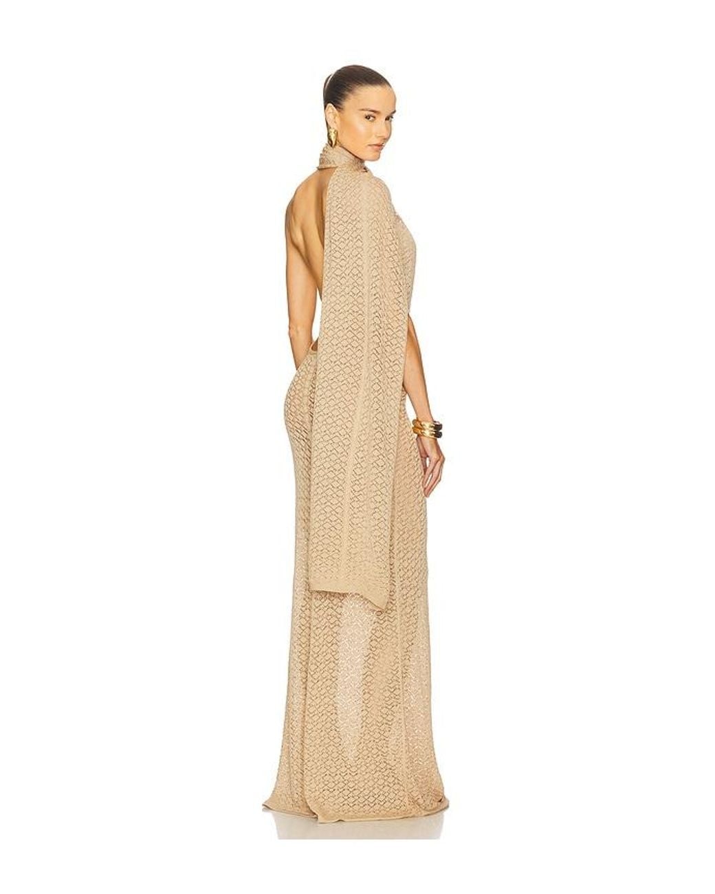 Helsa Natural Robbyn Wrap Gown
