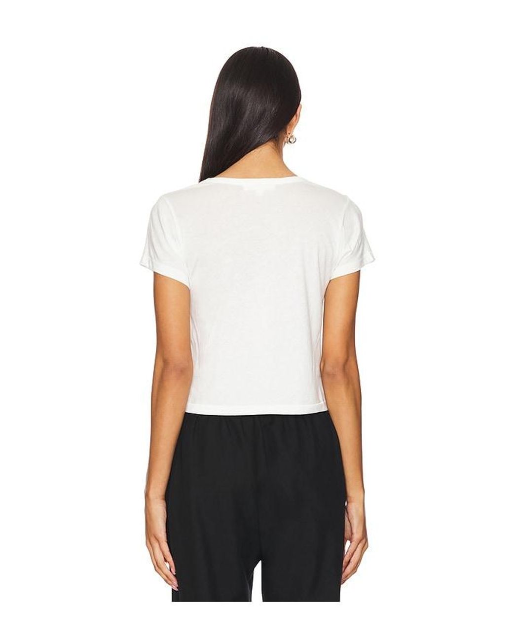 ÉTERNE White Short Sleeve Baby Tee