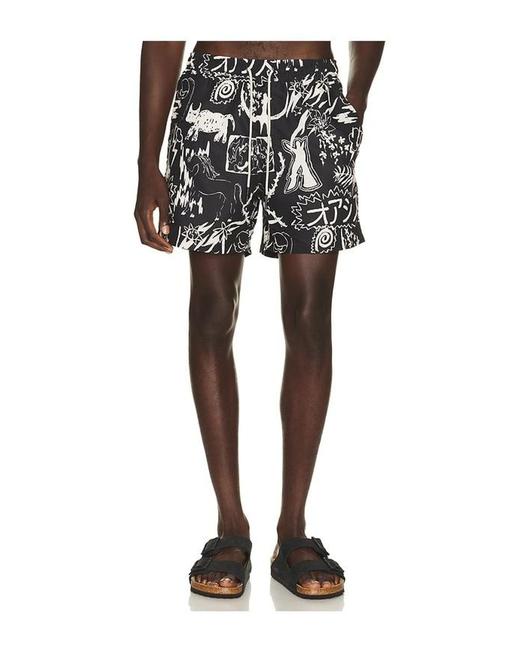 Oas Black Gensou Swim Shorts for men
