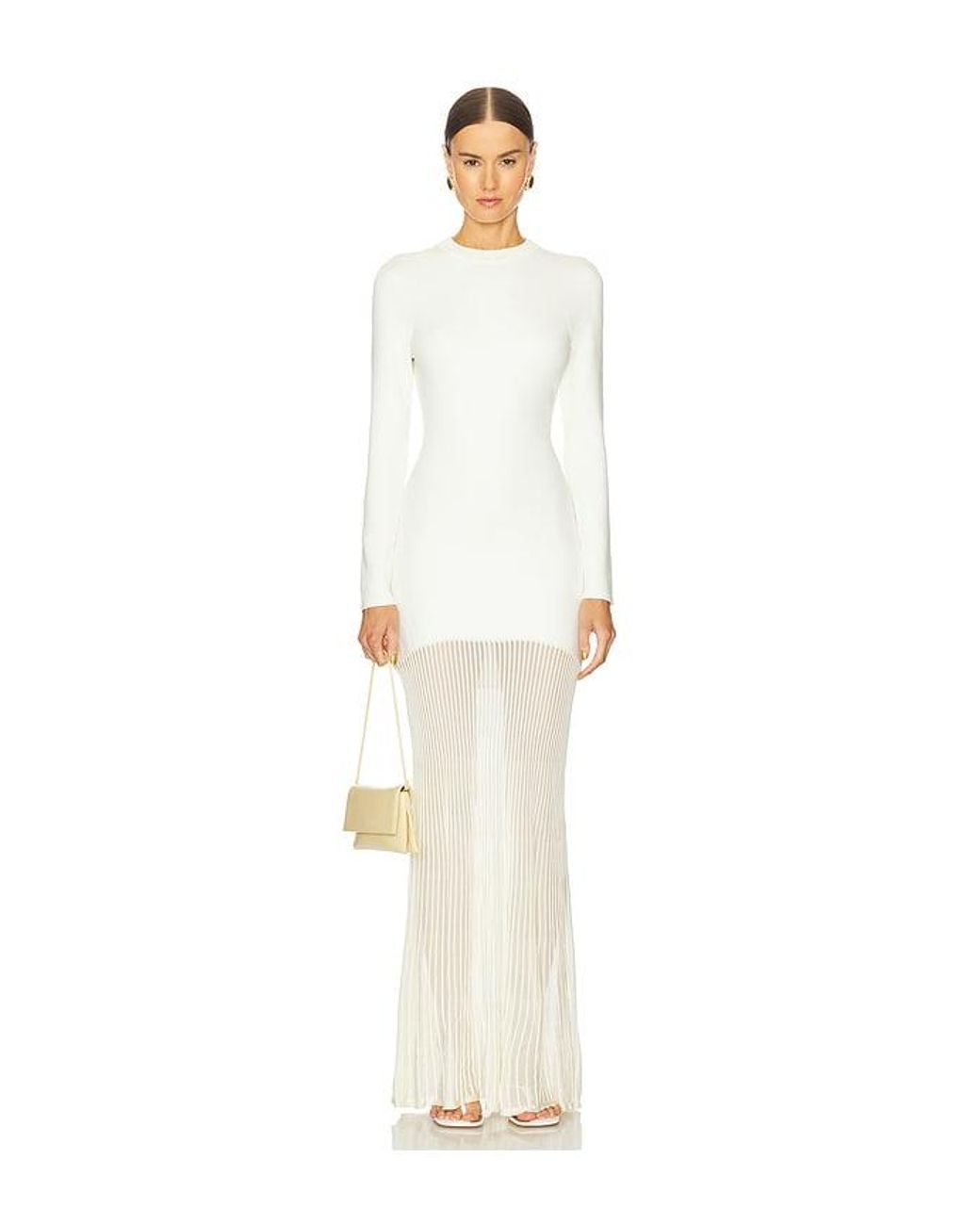 SER.O.YA White Serenade Knit Maxi Dress
