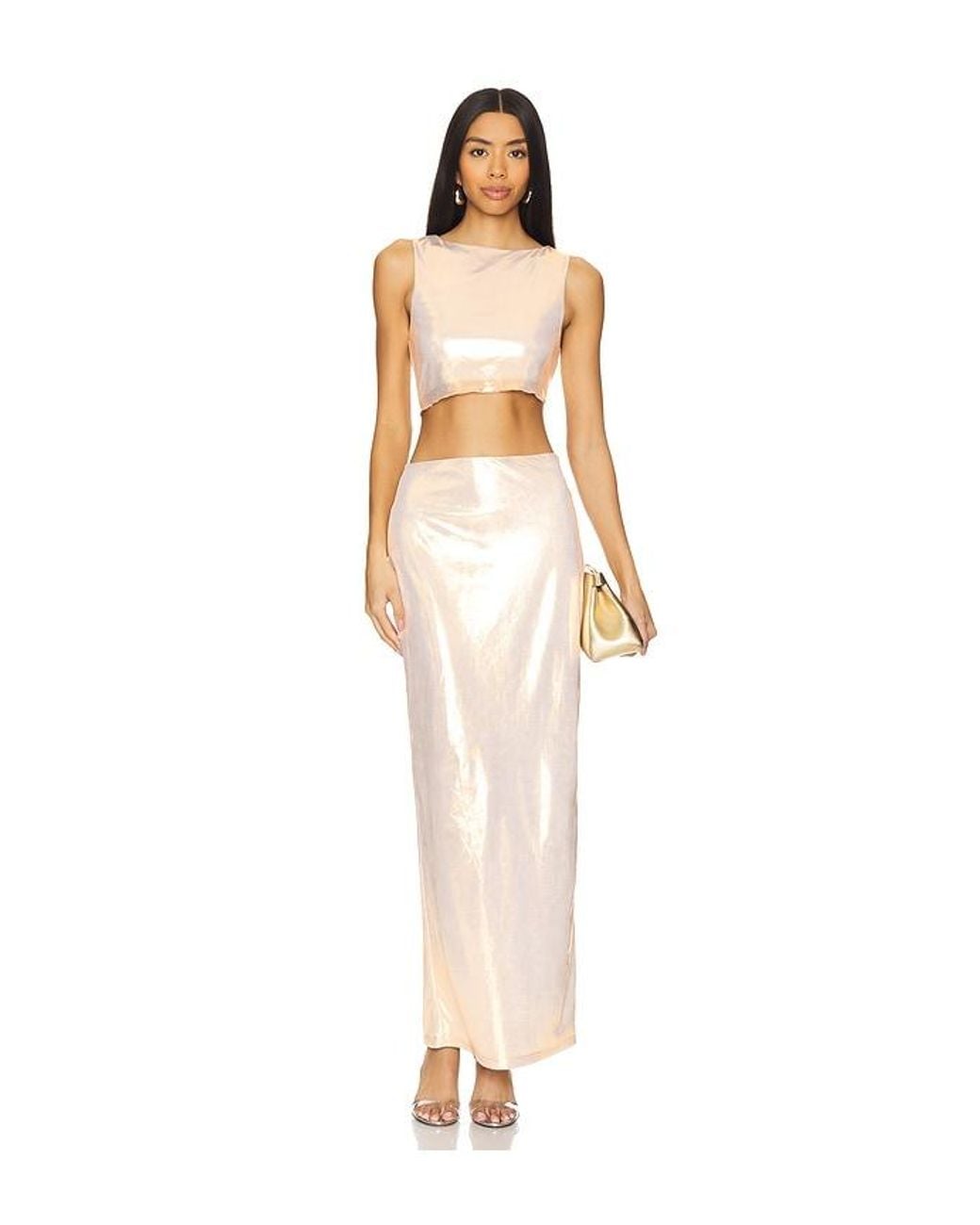 superdown White Pearl Maxi Set