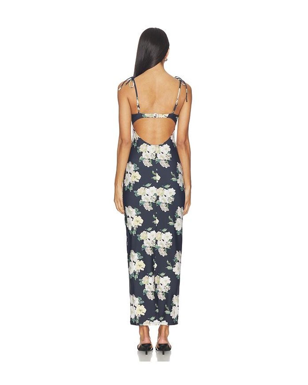 Montce Blue Petal Long Slip Dress