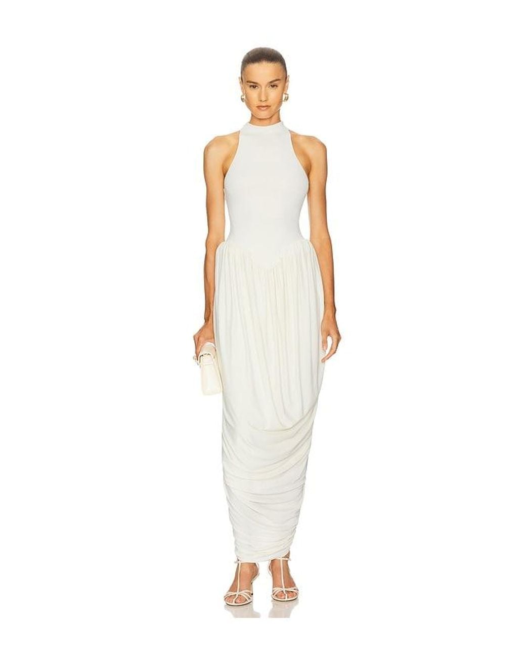 Helsa White The Duchess Jersey Dress