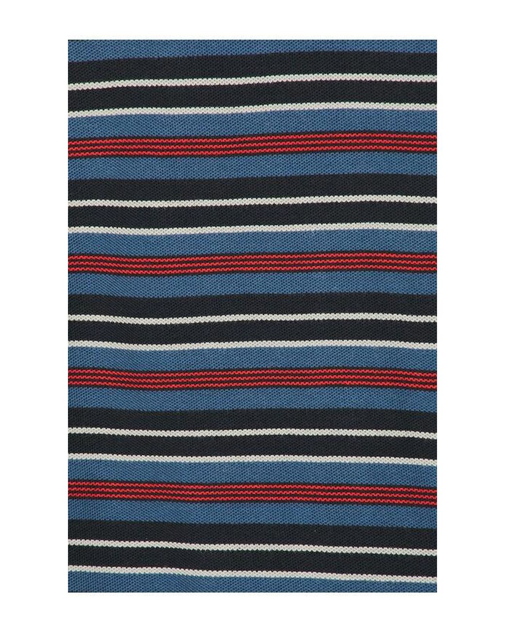 Rag & Bone Blue Stripe Pique Polo for men