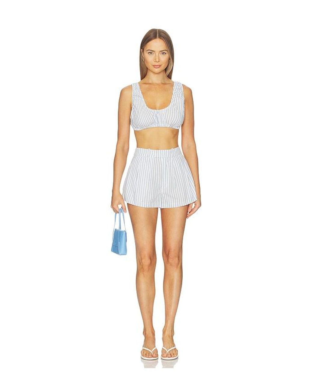 Lovers + Friends White Linny Linen Top