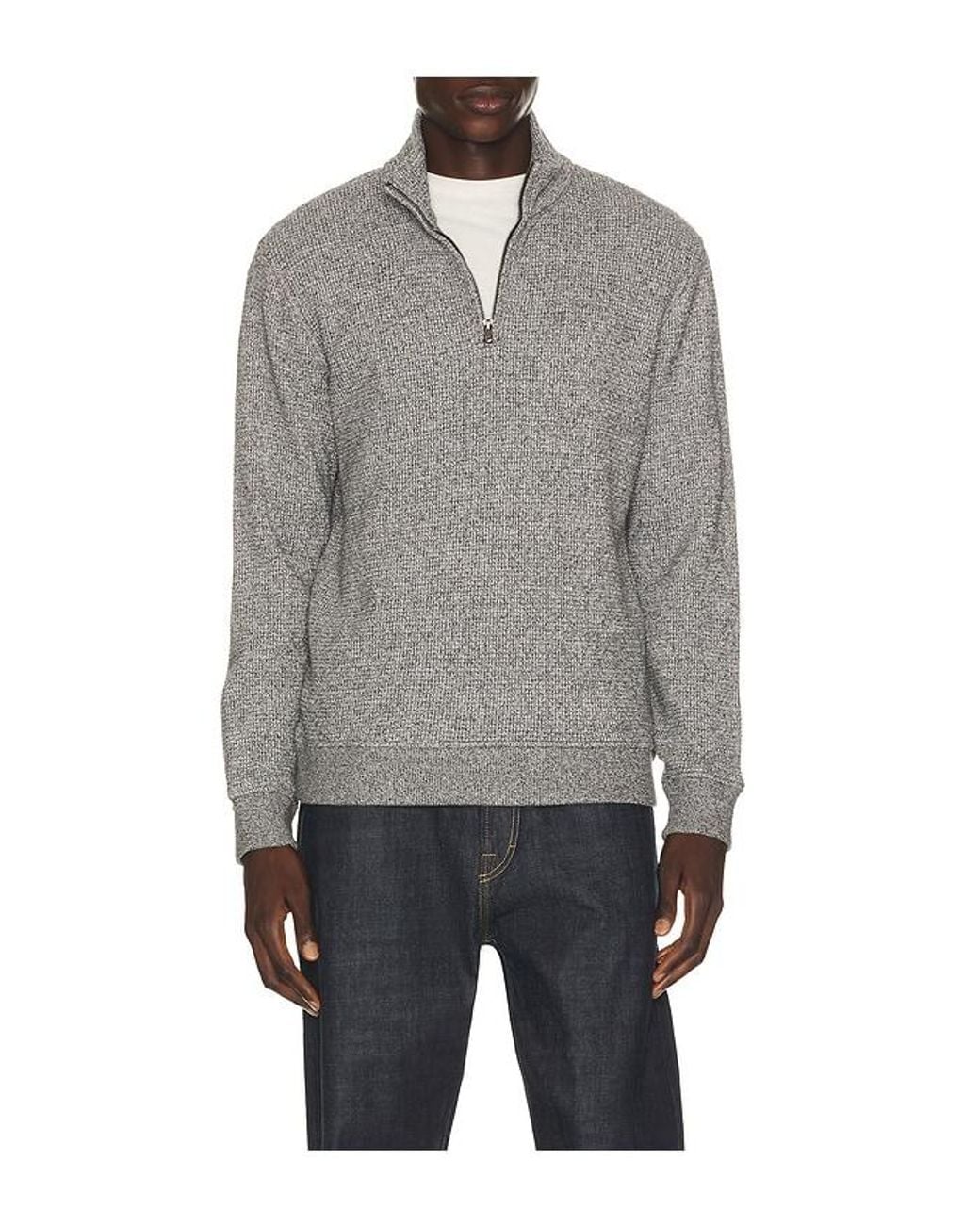 Vince Gray Quarter Zip Sweater for men