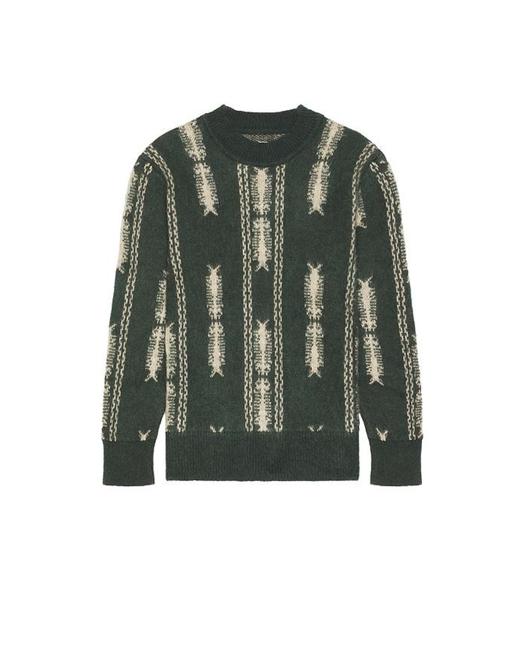 Oas Green Siva Pino Crewneck Sweater for men
