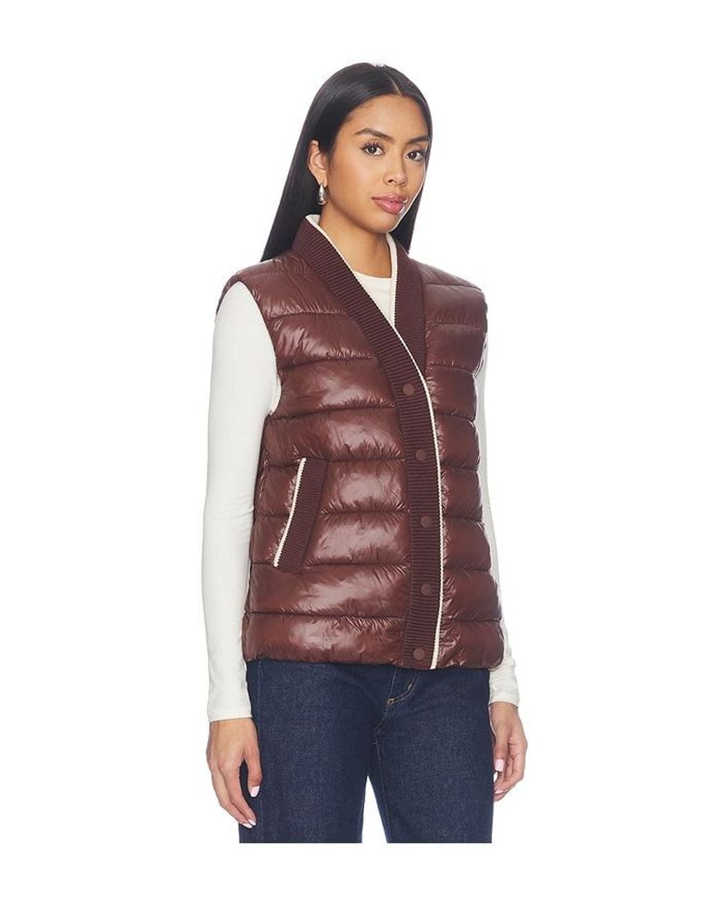 Varley Purple Colwyn Short Boxy Gilet Puffer