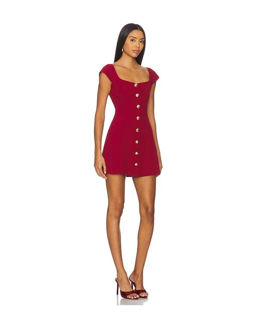 Amanda Uprichard Red Abella Dress
