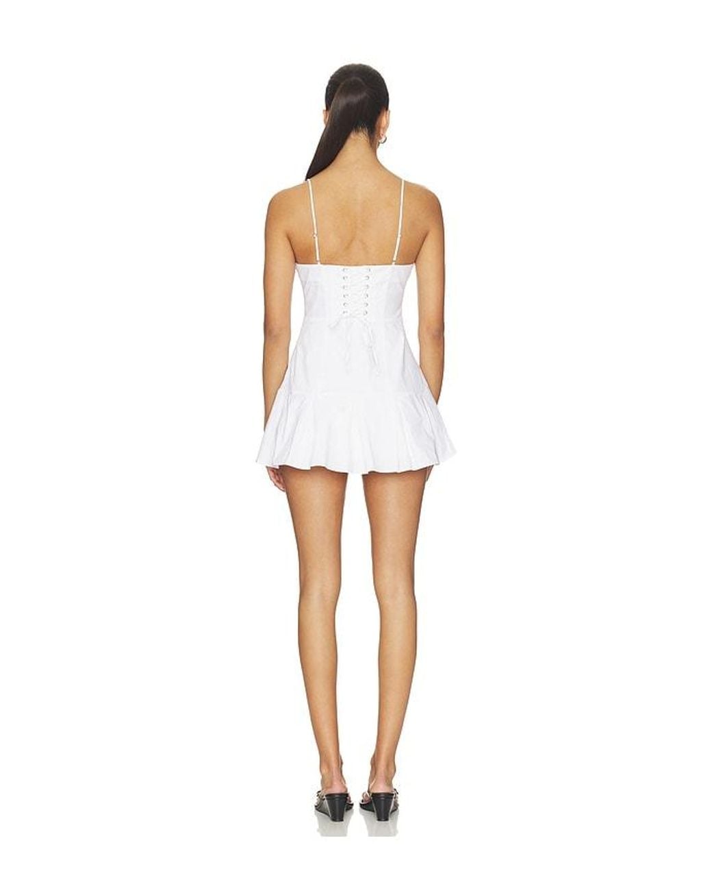 GUIZIO White Sweetheart Mini Dress