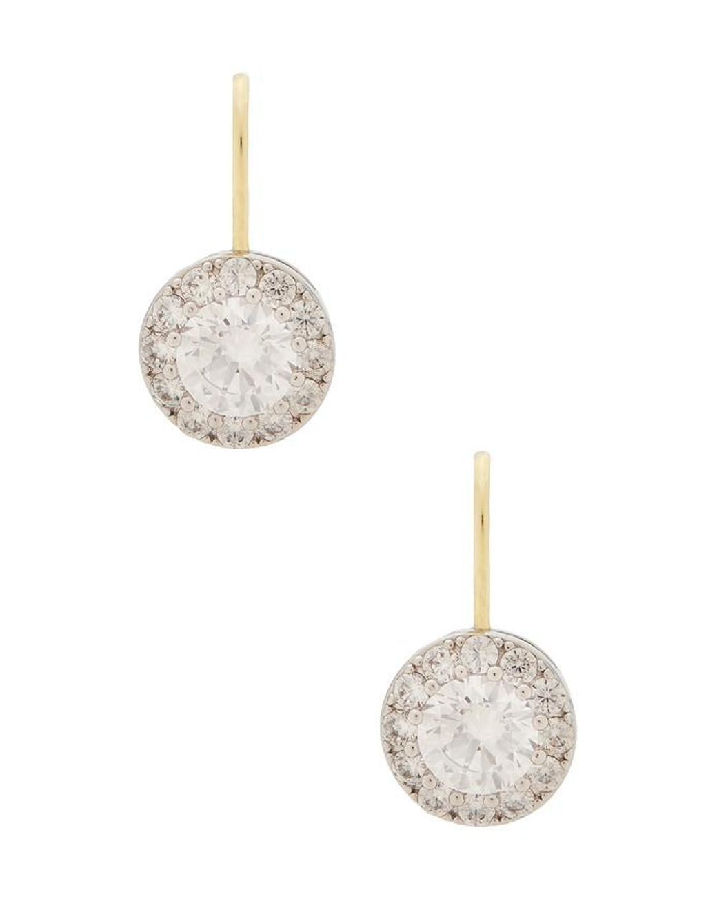 Shashi White Two Tone Georgian Cut Hoop Earring