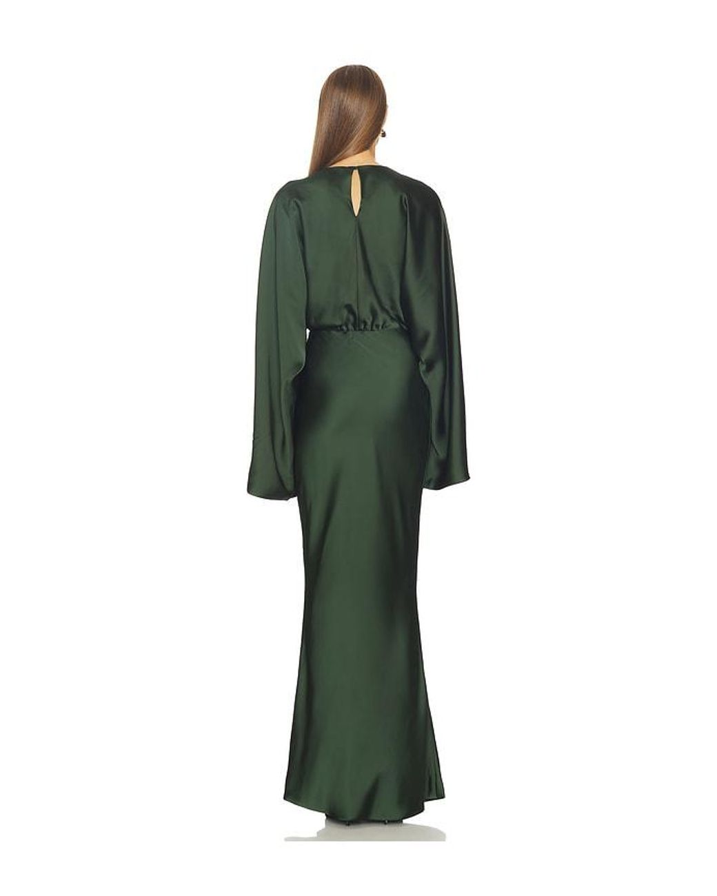 Norma Kamali Green Reverse Obie Gown