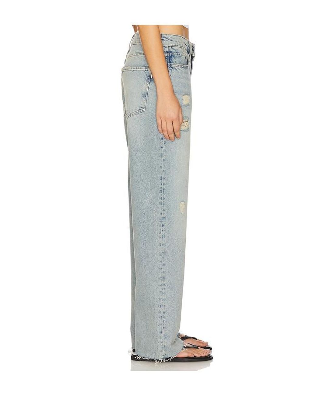 Triarchy Blue Birkin Mid Rise Straight Leg