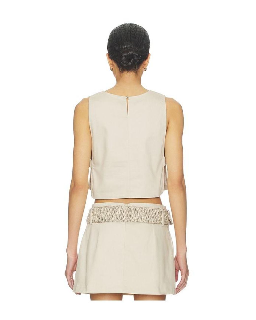 MY BEACHY SIDE Natural Alba Denim Top