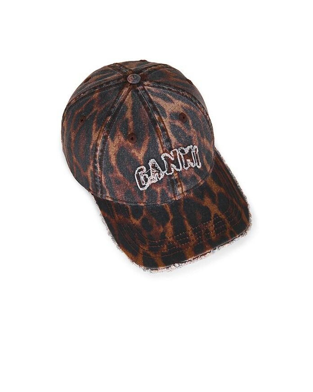 Ganni Multicolor Printed Washed Cotton Oceliot Leopard