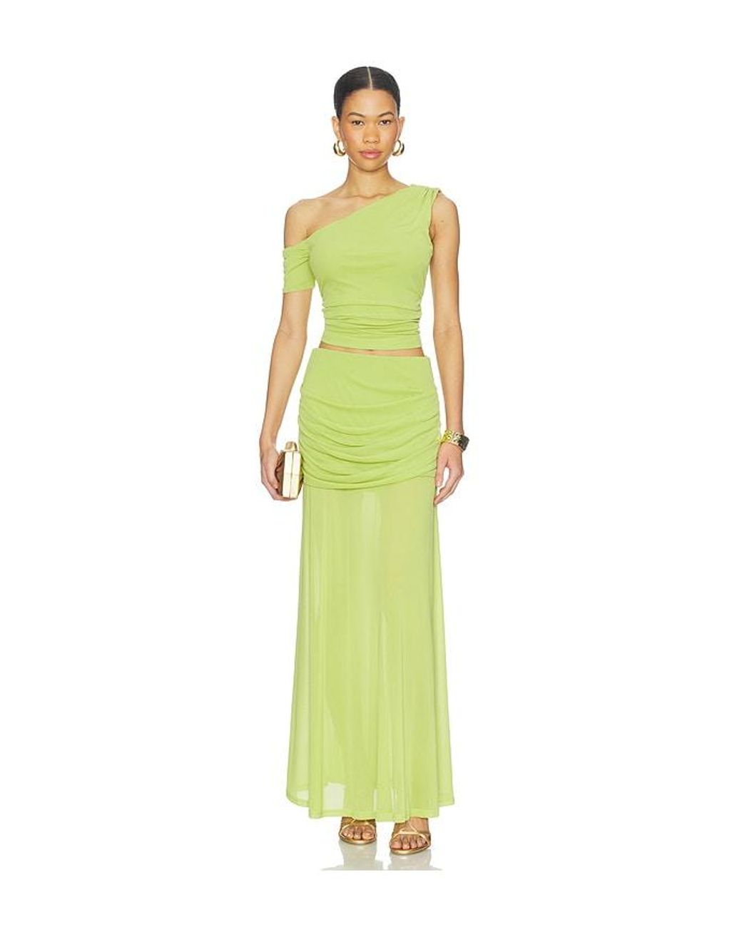 Line & Dot Green Divya Top