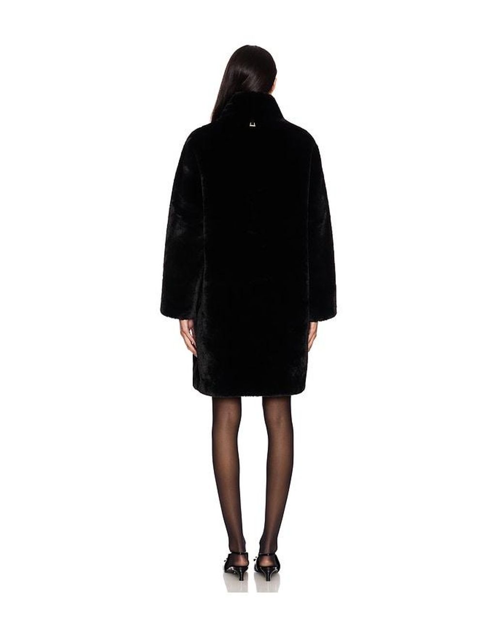 Apparis Black Blair Mid Length Coat
