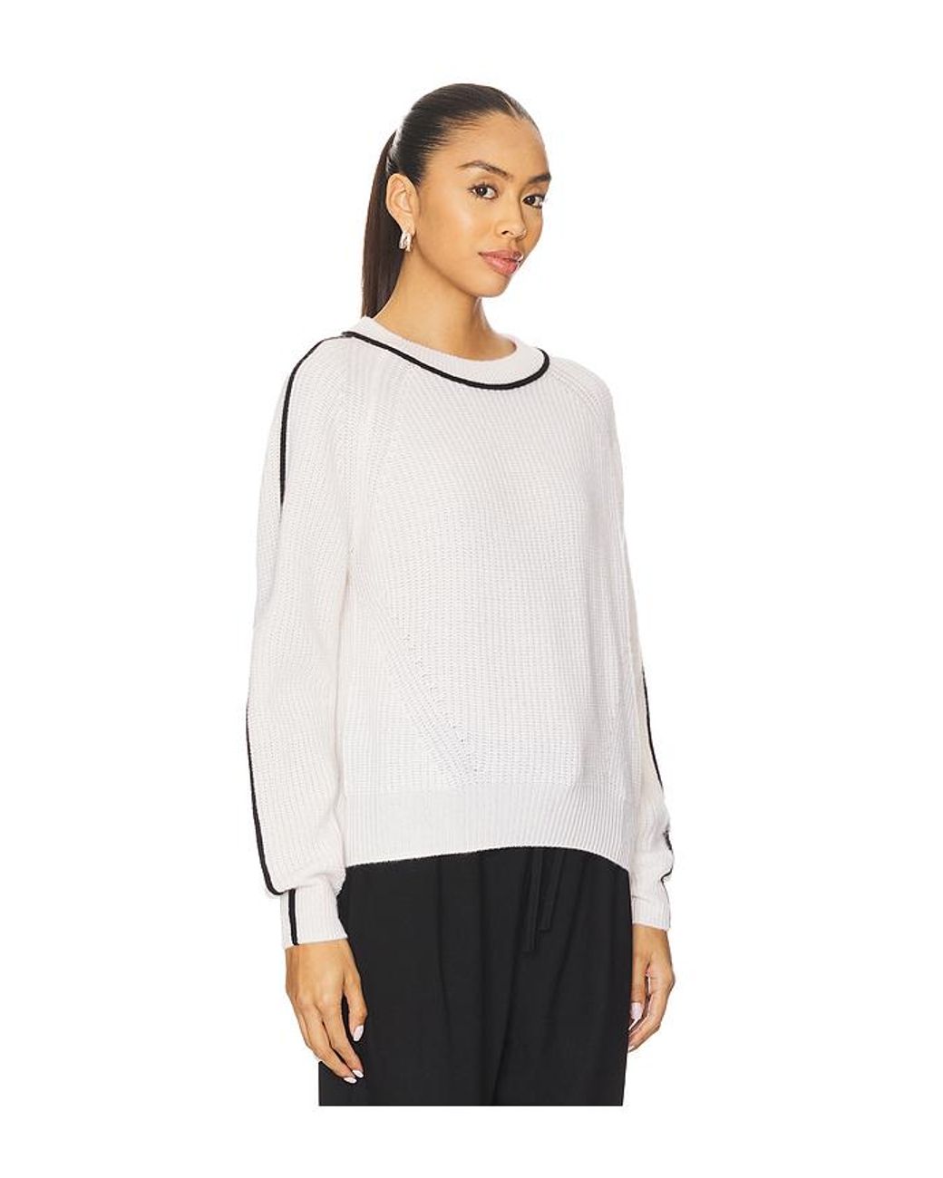 Autumn Cashmere White Sweater Mit Rundhalsausschnitt