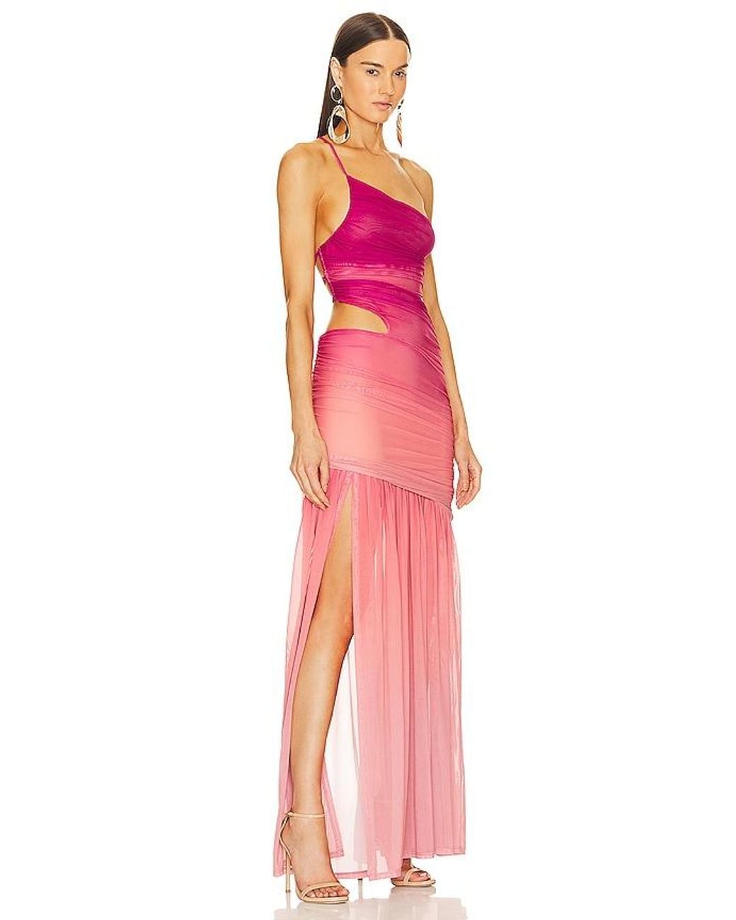 Michael Costello Pink X Revolve Giustina Maxi Dress