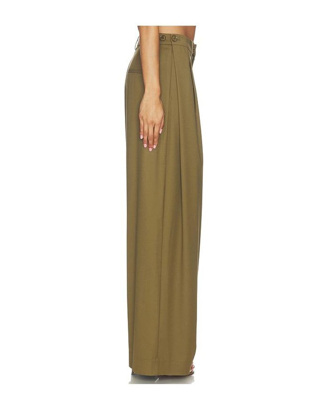 Gestuz Green Olivia High Waisted Pants