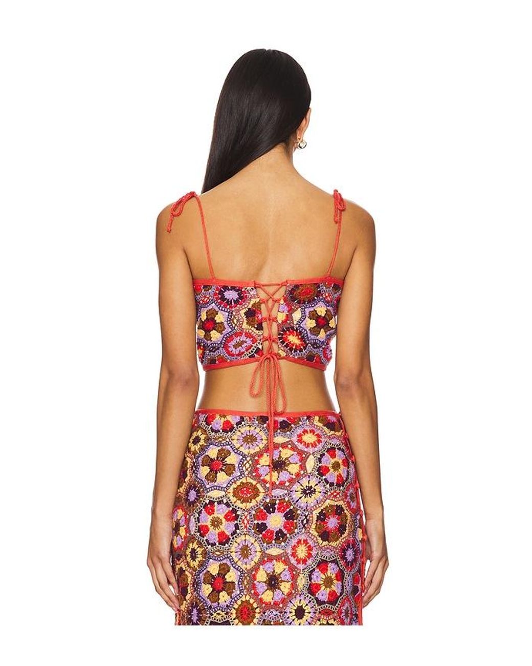 Agua Bendita Red X Revolve Vicky Crop Top