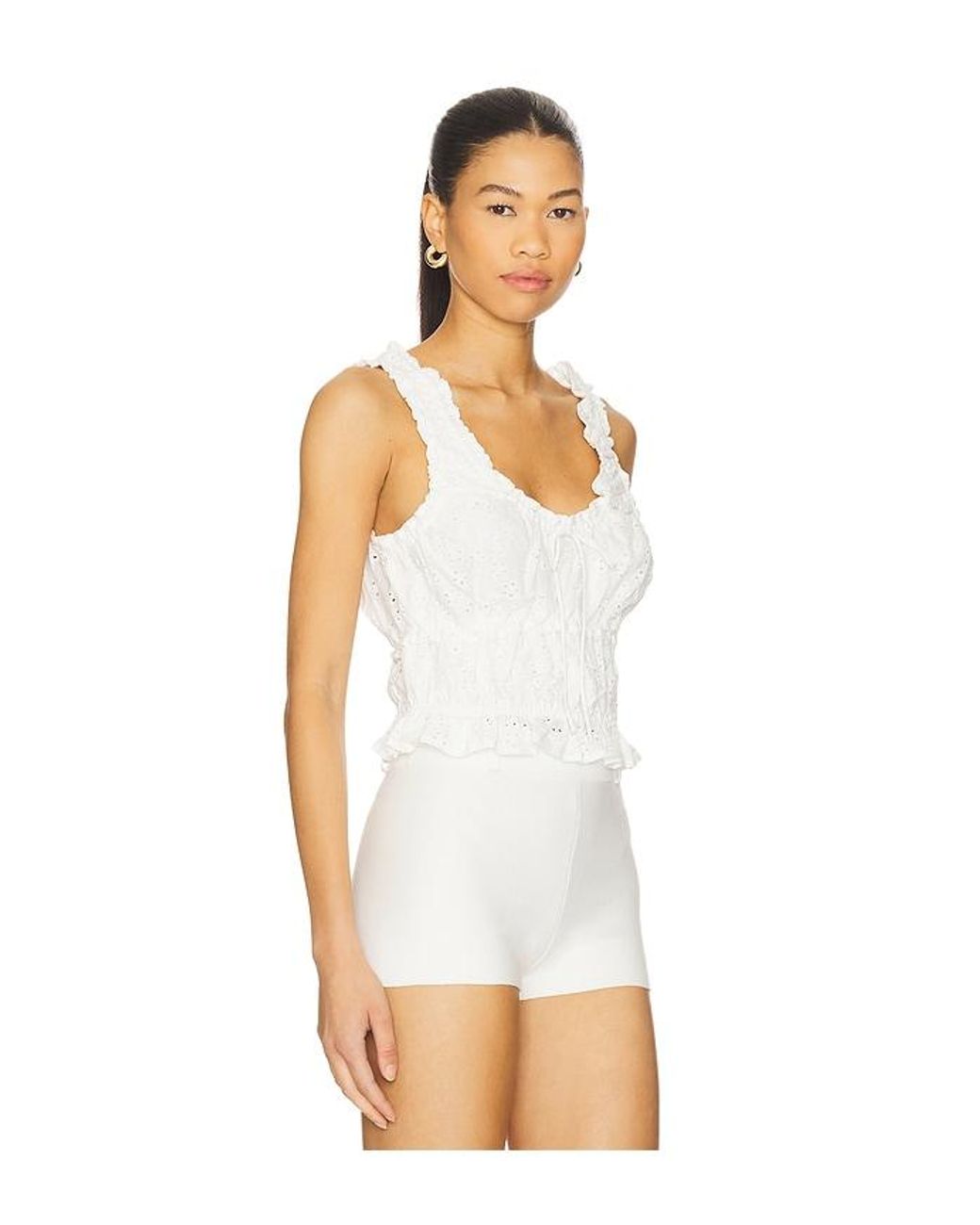 Astr White Kissel Top