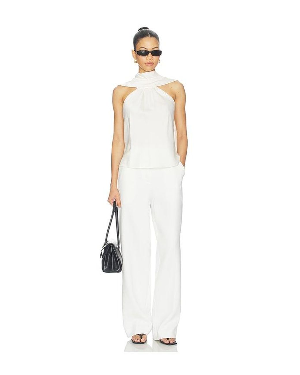 Jonathan Simkhai White Scarlett Cape Top