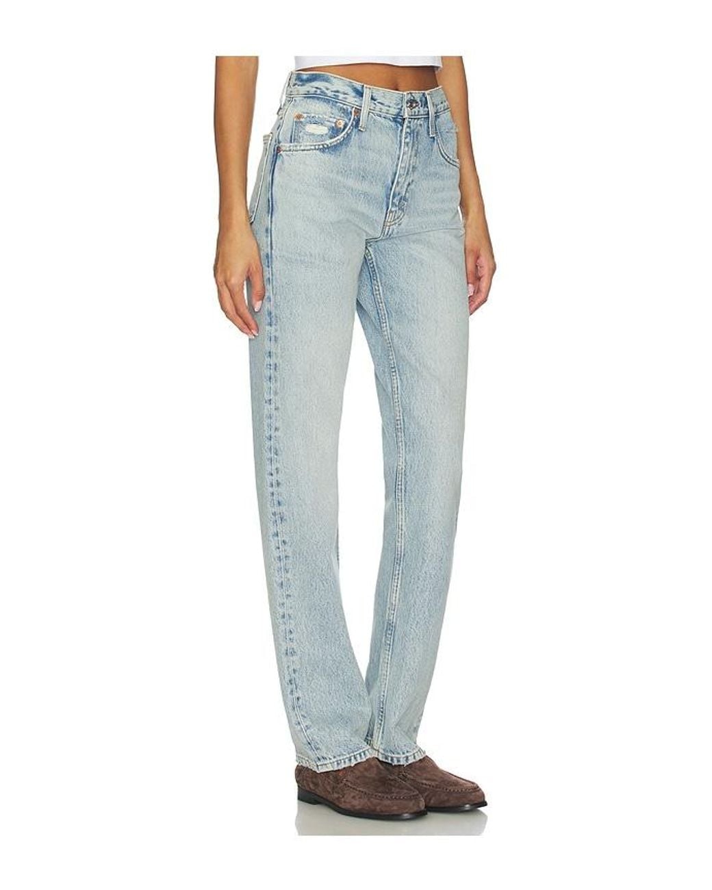 Re/done Blue Blondie Straight Jeans