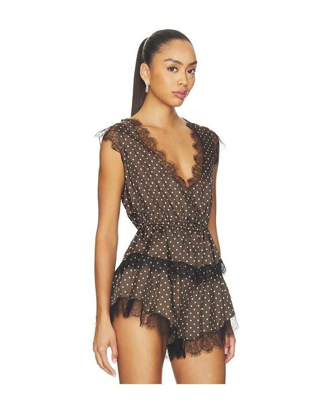 FRANÃOISE Brown Lisette Top
