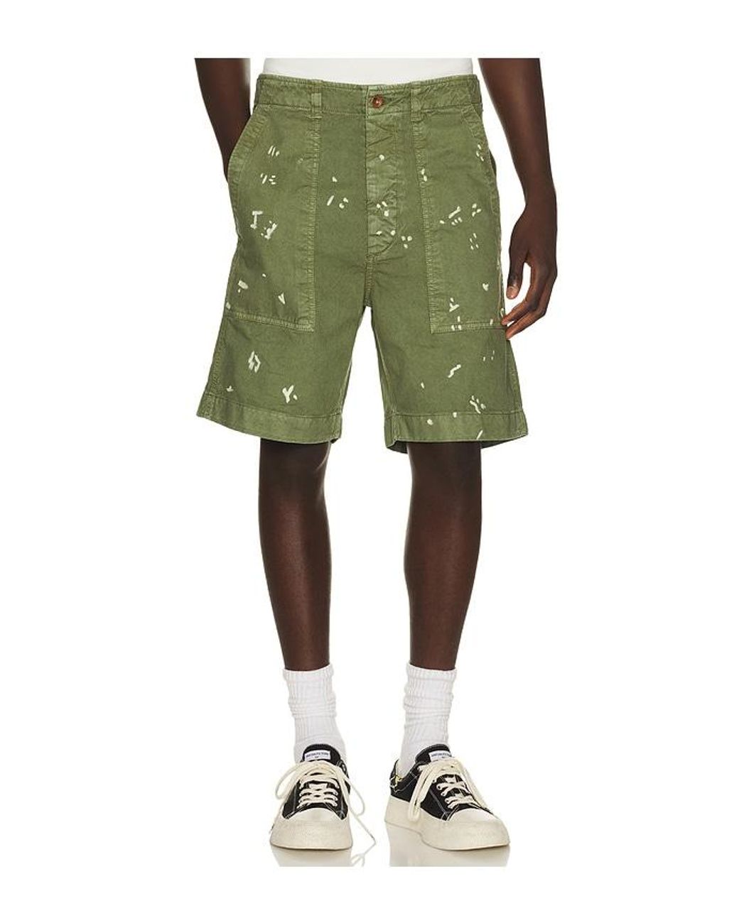 President's Green Bermuda Fatigue Dust Shorts for men