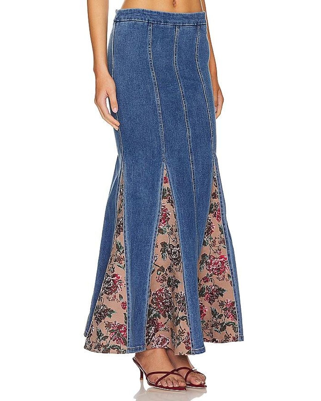 MAJORELLE Blue Luda Maxi Skirt