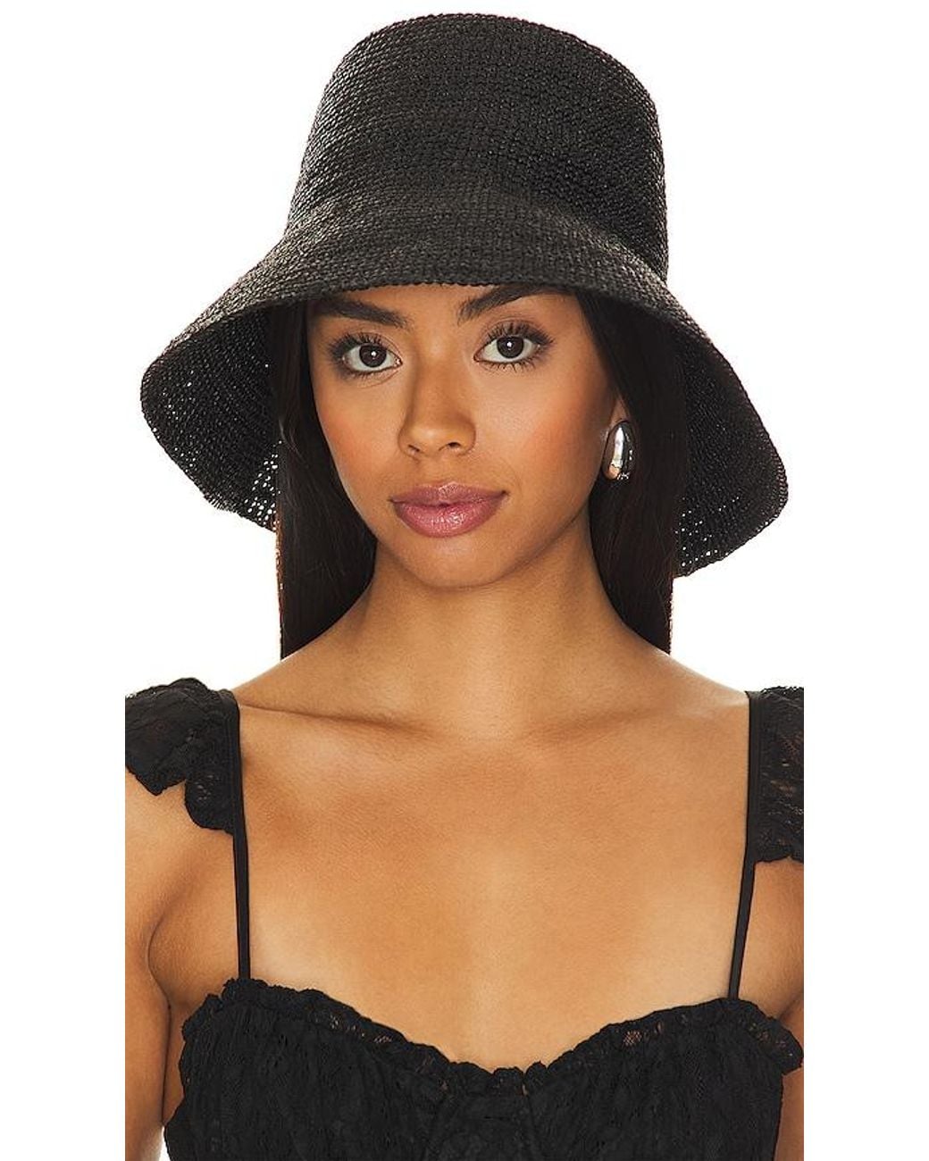 Janessa Leone Black Felix Bucket Hat