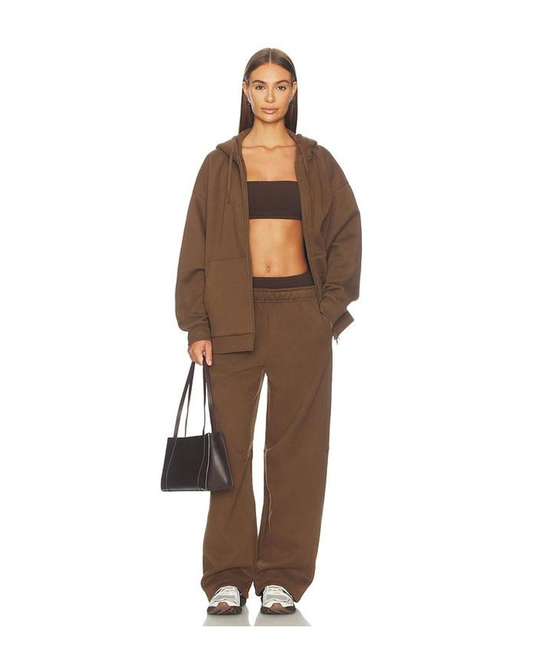 WellBeing + BeingWell Brown Robin Barrel Sweatpant