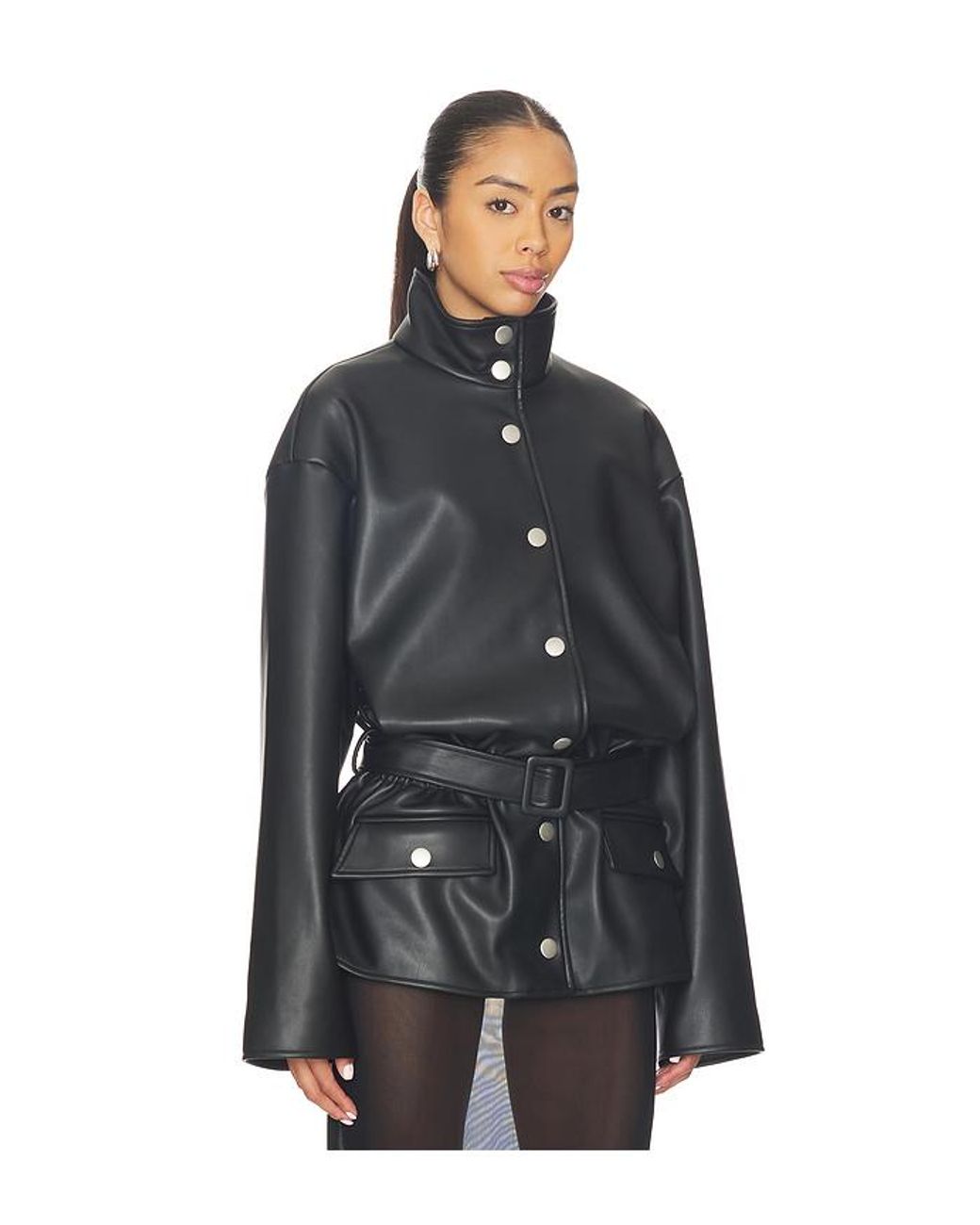 Lovers + Friends Black Isabela Faux Leather Jacket