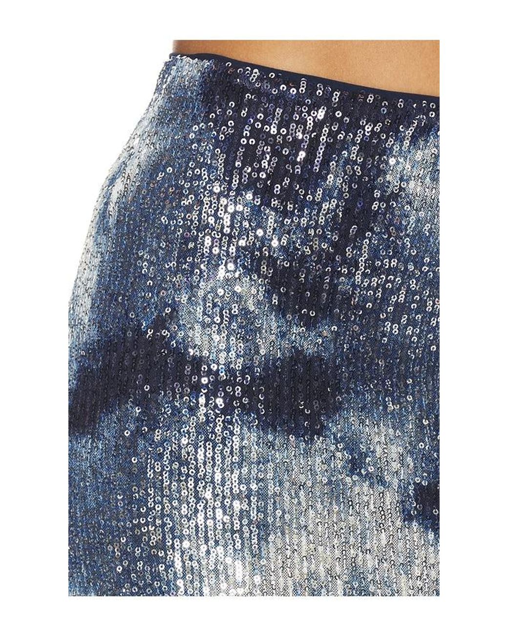 Le Superbe Blue Shibori Shine Liza Skirt
