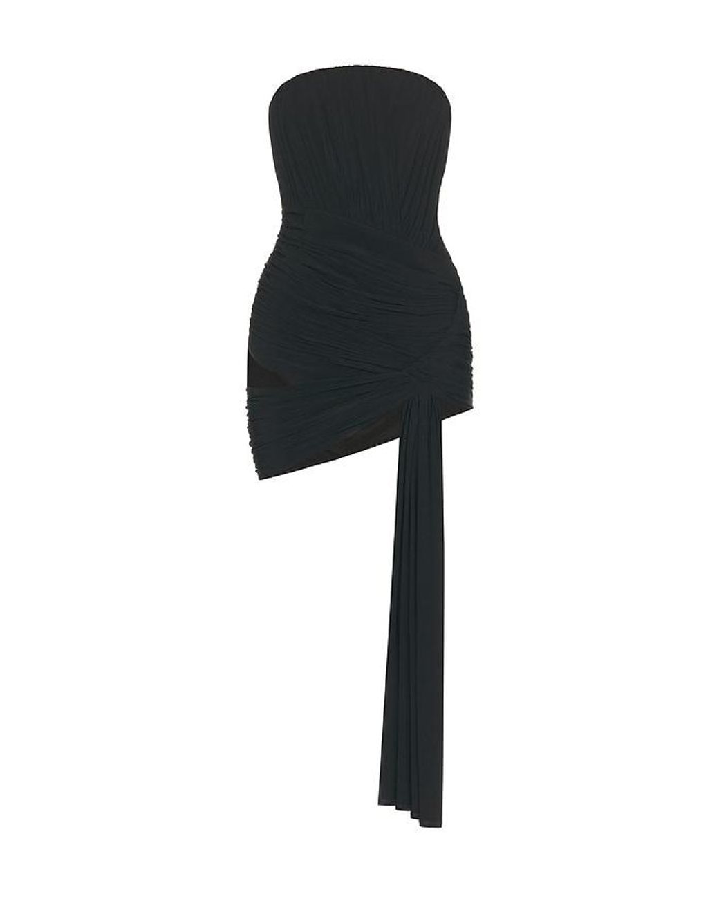 HAELO Black Corseted Drape Dress