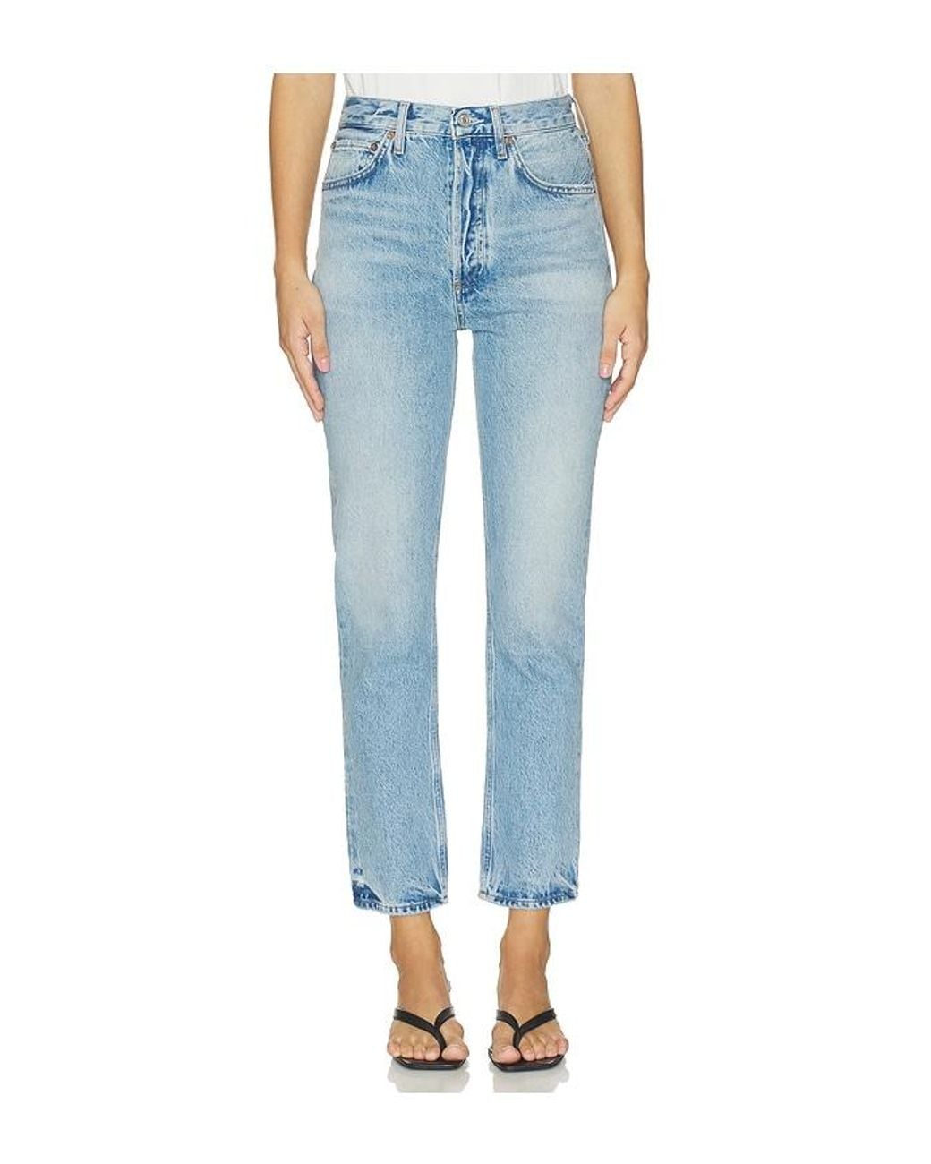 Agolde Blue Riley Crop Jean