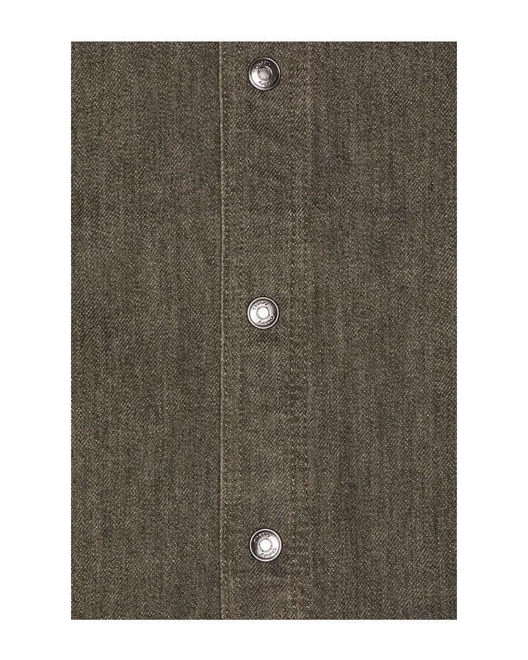Theory Green Denim Overshirt for men
