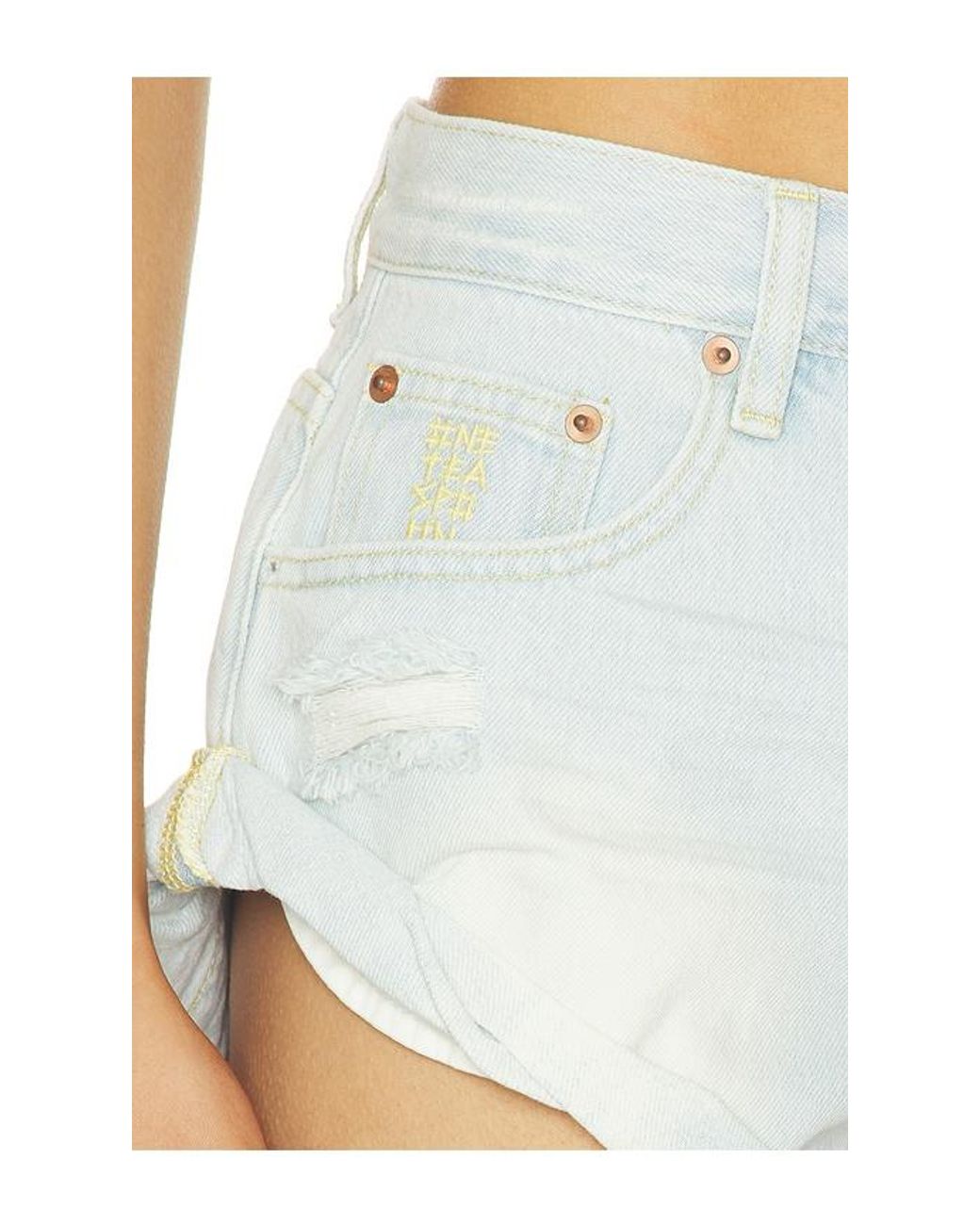 One Teaspoon Blue Bandits Low Waist Denim Short