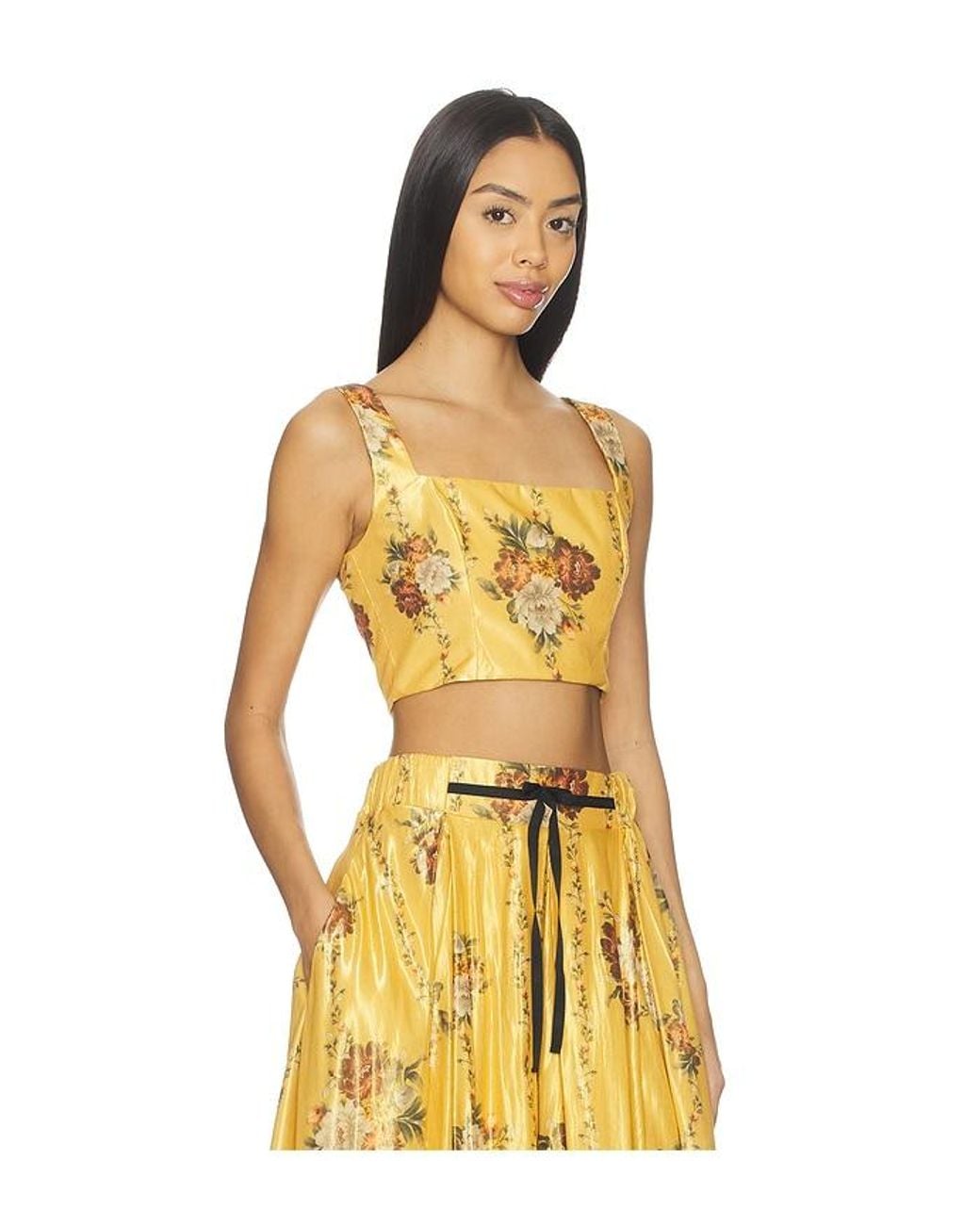 Agua Bendita Yellow Amanda Top