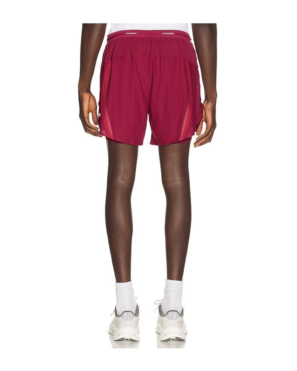 lululemon athletica Red Fast And Free Airflow Running Short 6 for men