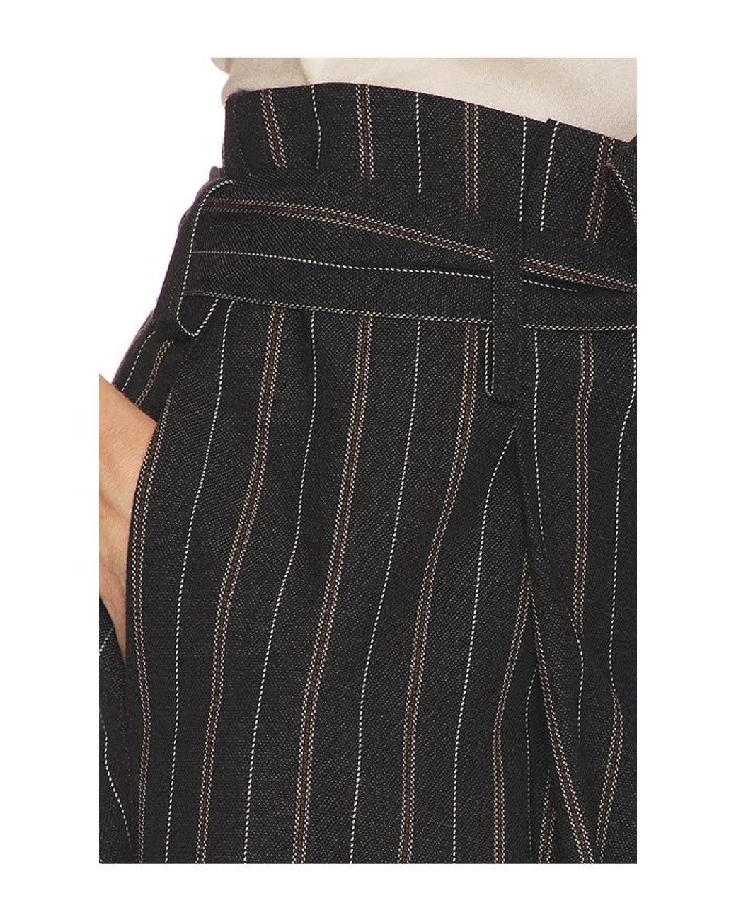 Helsa Black Stripe Twill Super Baggy Pants
