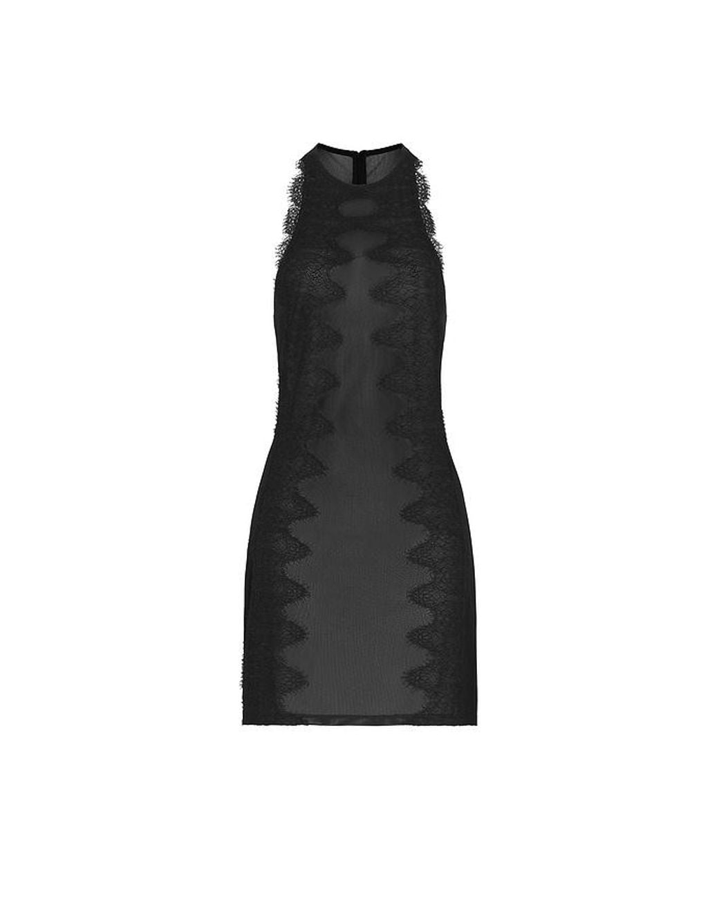 Halo Black Wave Lace Mini Dress
