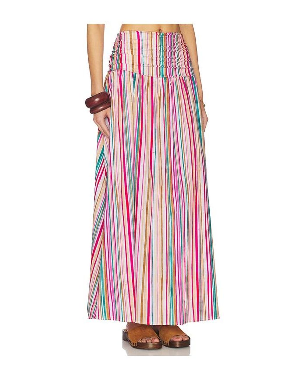 Peixoto Red Rowan Midi Skirt