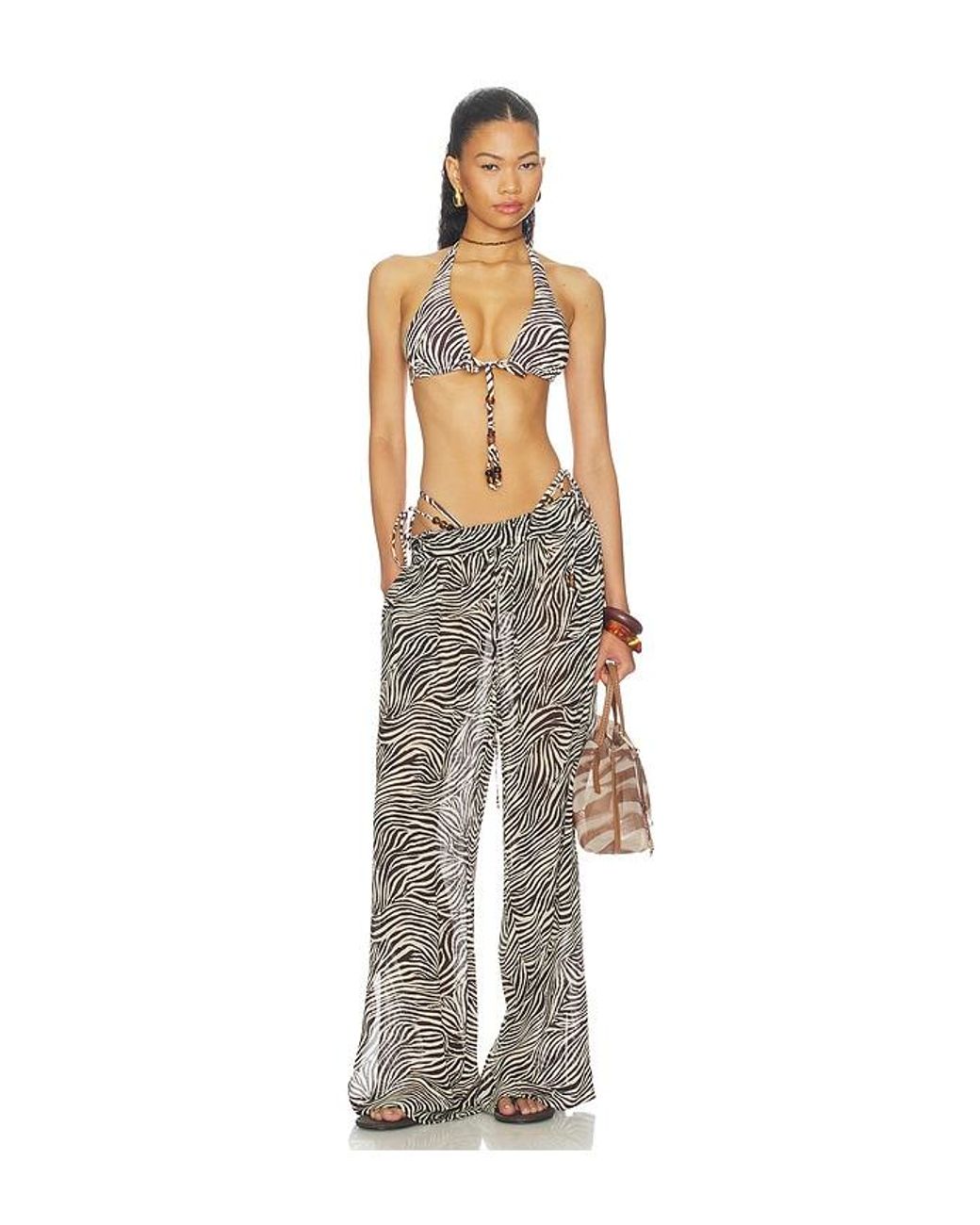 Nicholas Multicolor Lise Wide Legged Pants With Side Slits
