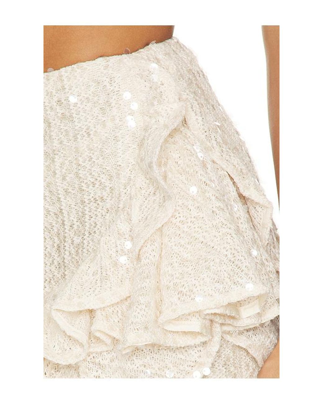 PATBO White Lara Crochet Mini Skirt