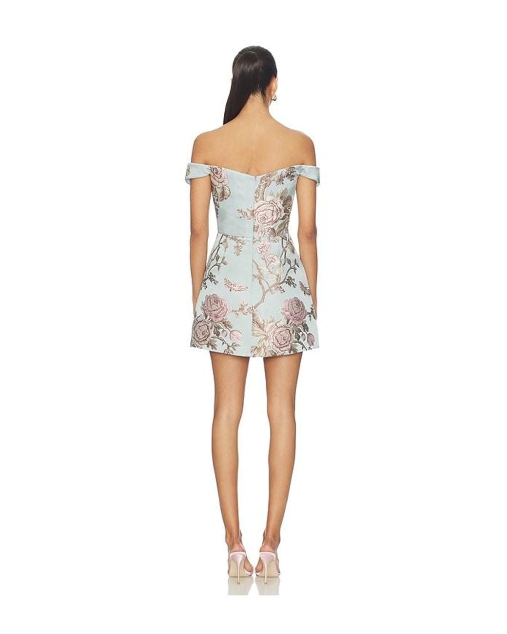 SAU LEE Multicolor Bruna Brocade Mini Dress