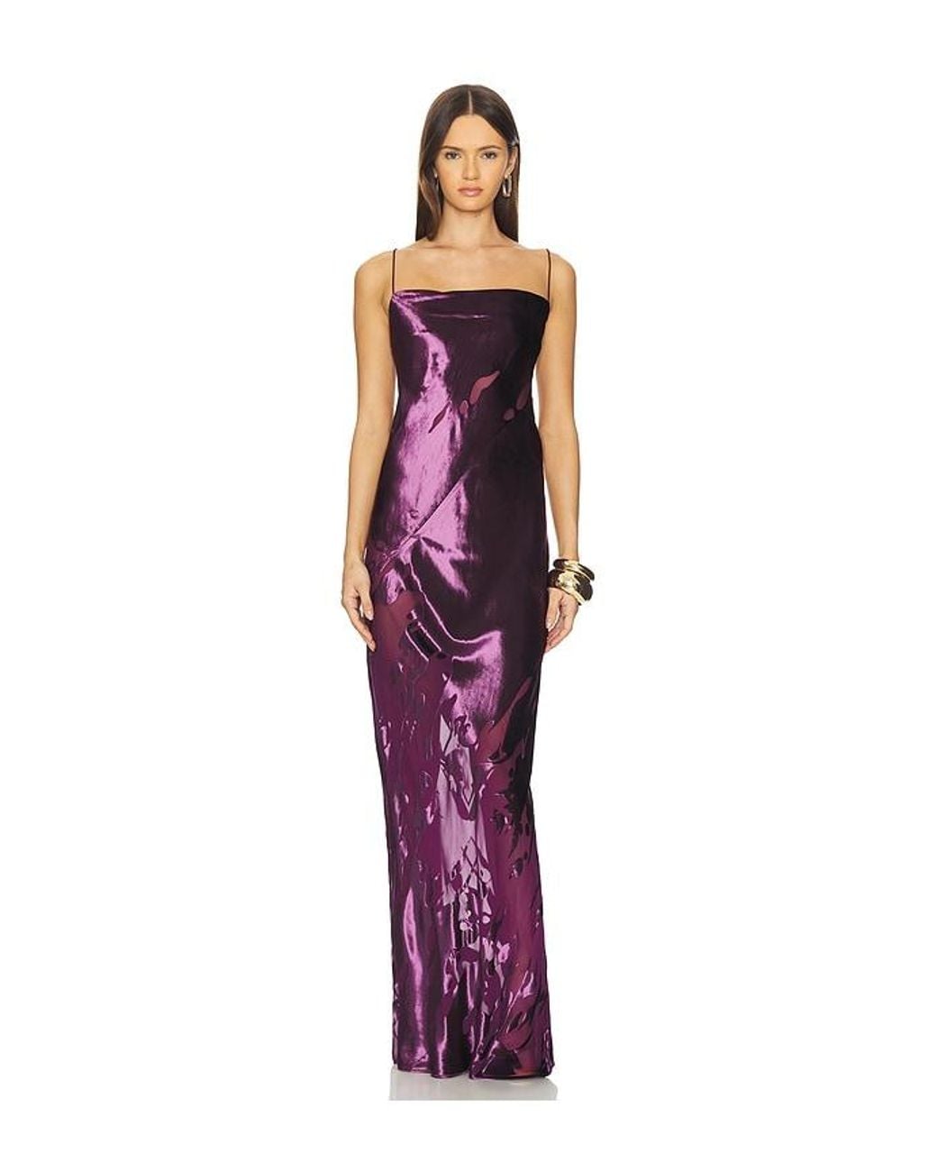 The Sei Purple Cowl Bias Gown