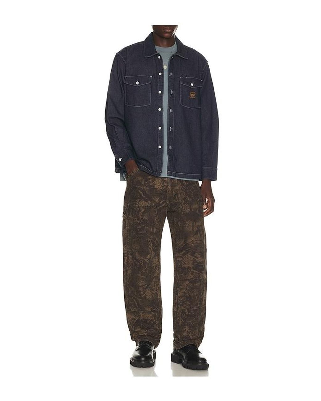 Levi's Black 568 Loose Straight Double Knee Pants for men